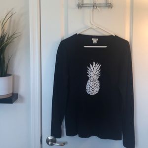 Jcrew Pineapple lightweight navy L sweater